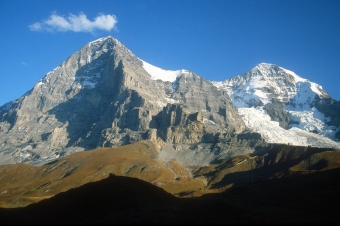 SCHWEIZ, Alpenregion, Jungfrau mit Eiger und Mönch, Weltnaturerbe der UNESCO